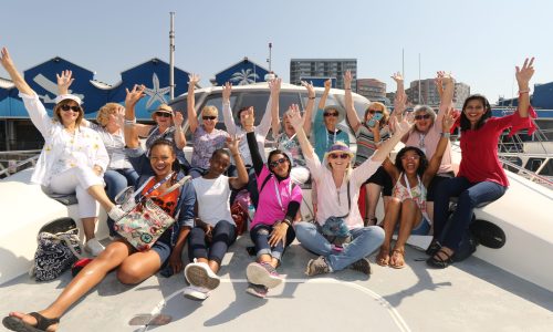 Companions on a boat cruise