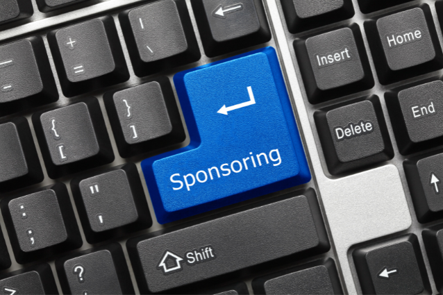 Sponsorship tab on a keyboard